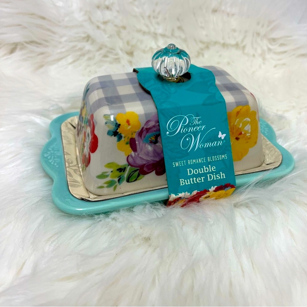 Pioneer Woman | Sweet Romance Blossoms Double Butter Dish with Lid
